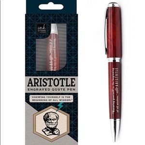 Aristotle Literacy Quote Collectible Pen